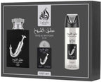 Lattafa Pride Ishq Al Shuyukh Silver Giftset EDP 100ml + 20ml + Deodorant 200ml