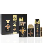 Lattafa Pride Al Qiam Gold Giftset EDP 100ml + 20ml + Deodorant 200ml Women Fragnance - Image 2
