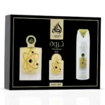 Lattafa Pride Tharwah Gold Giftset EDP 100ml + 20ml + Deodorant 200ml Women Fragnance - Image 3